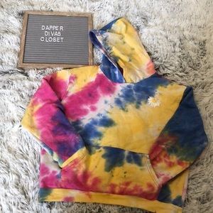 Tye dye hooded shirt